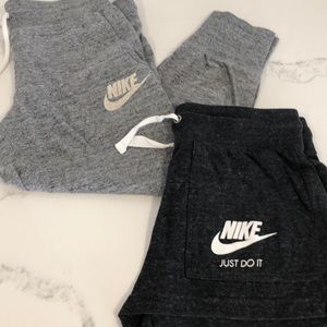Nike sweats cropped and shorts